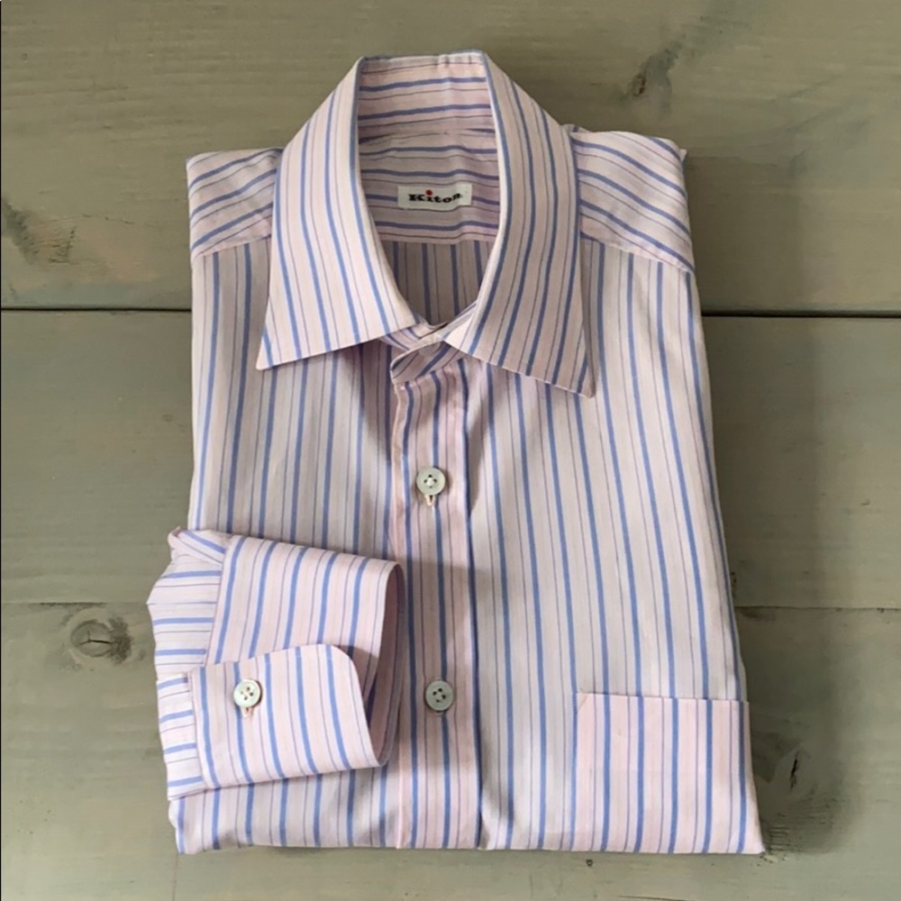 Men’s Kiton Button Down Dress Shirt